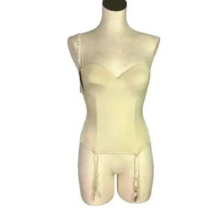 Le Mystere Bustier Bra Women 34B Ivory Seduction Bridal Long Line LY2355 NEW